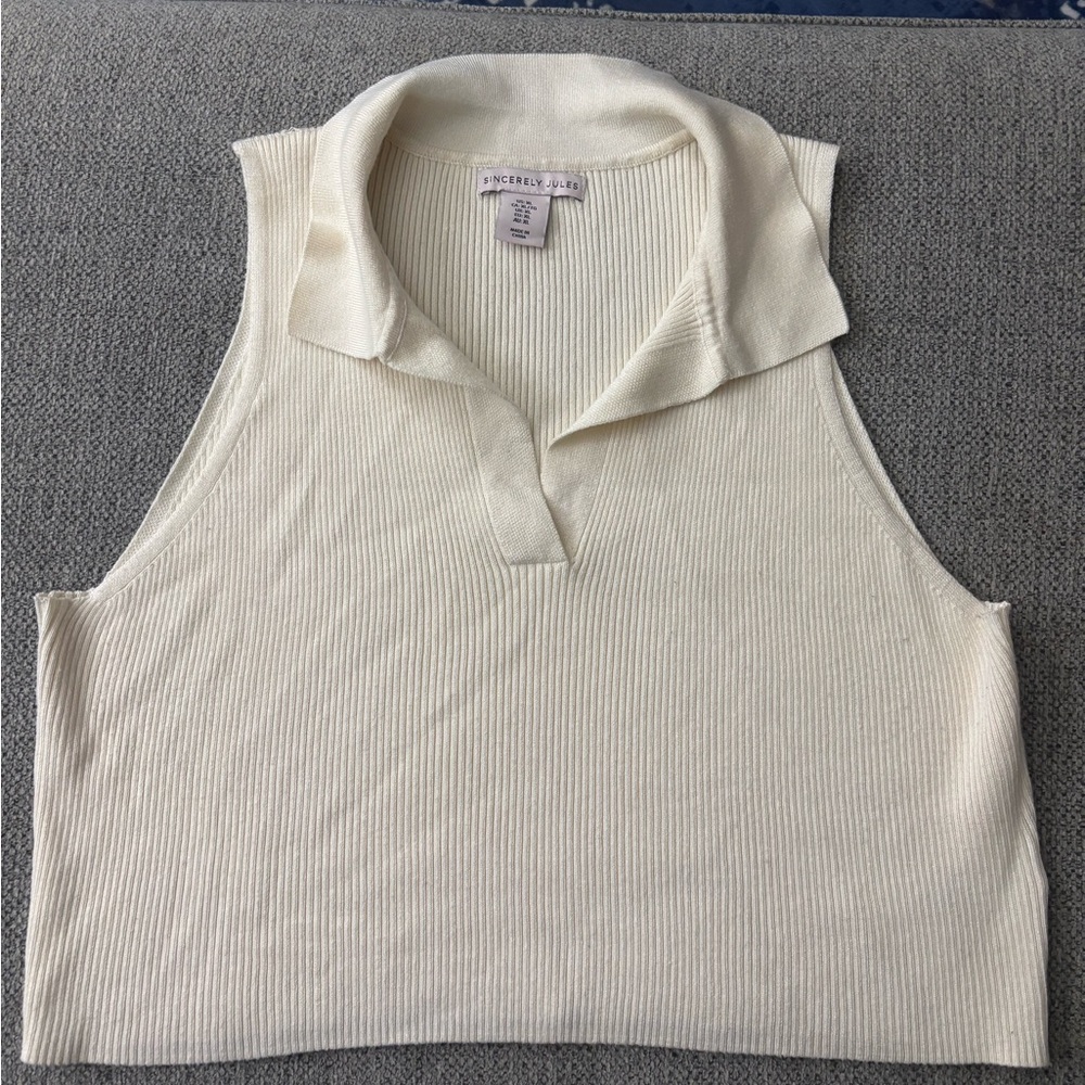 Sincerely Jules Collared Tank Top